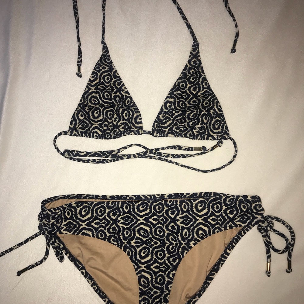 J. Crew Navy Ikat Bikini Medium